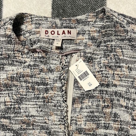 Dolan by Anthropologie Gray, White, Beige Knit Cardigan / Blazer Jacket size XS - Picture 2 of 16